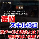 奮闘　スキル検証